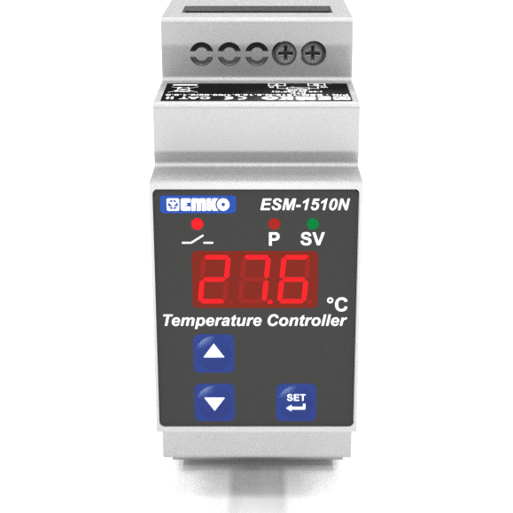 2-point temperature controller for top-hat rail mounting