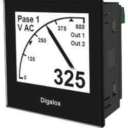 TDE Instruments Digalox DPM72-AVP Appareil de mesure graphique DIN pour volts et ampères avec interface USB