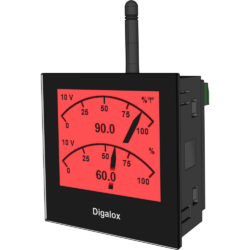 TDE Instruments Digalox® DPM72-MPPV process indicator with 2 measurement inputs for 10 V analogue signals.