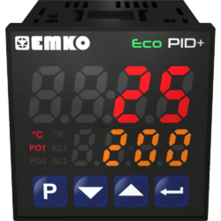 EMKO ecoPID+ Régulateur de température PID compact à 4 chiffres avec fonction de chauffage et de refroidissement