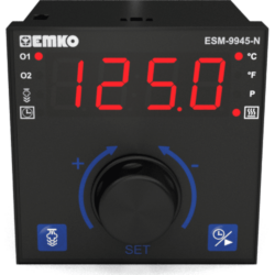 EMKO ESM-9945-N Contrôleur de four PID avec entrée de capteur universel, bouton rotatif, minuterie et 3 sorties