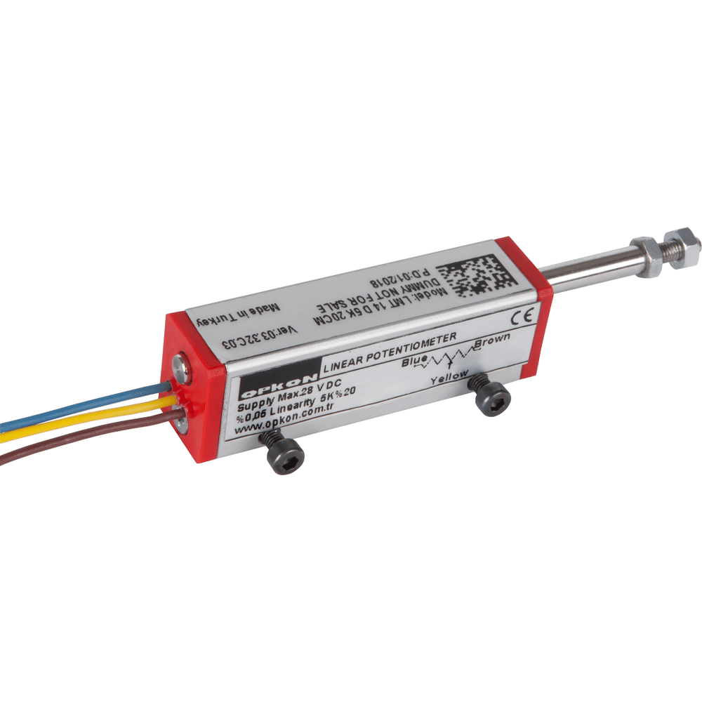 OPKON LMT linear potentiometric displacement transducer with lifting rod.