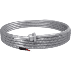 EMKO RTR Pt100 temperature sensor with thread and cable sheath made of fibreglass braid