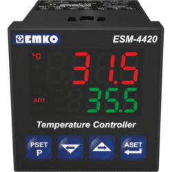 EMKO ESM-4420 Régulateur de température PID avec fonction de chauffage et de refroidissement et 3 sorties.